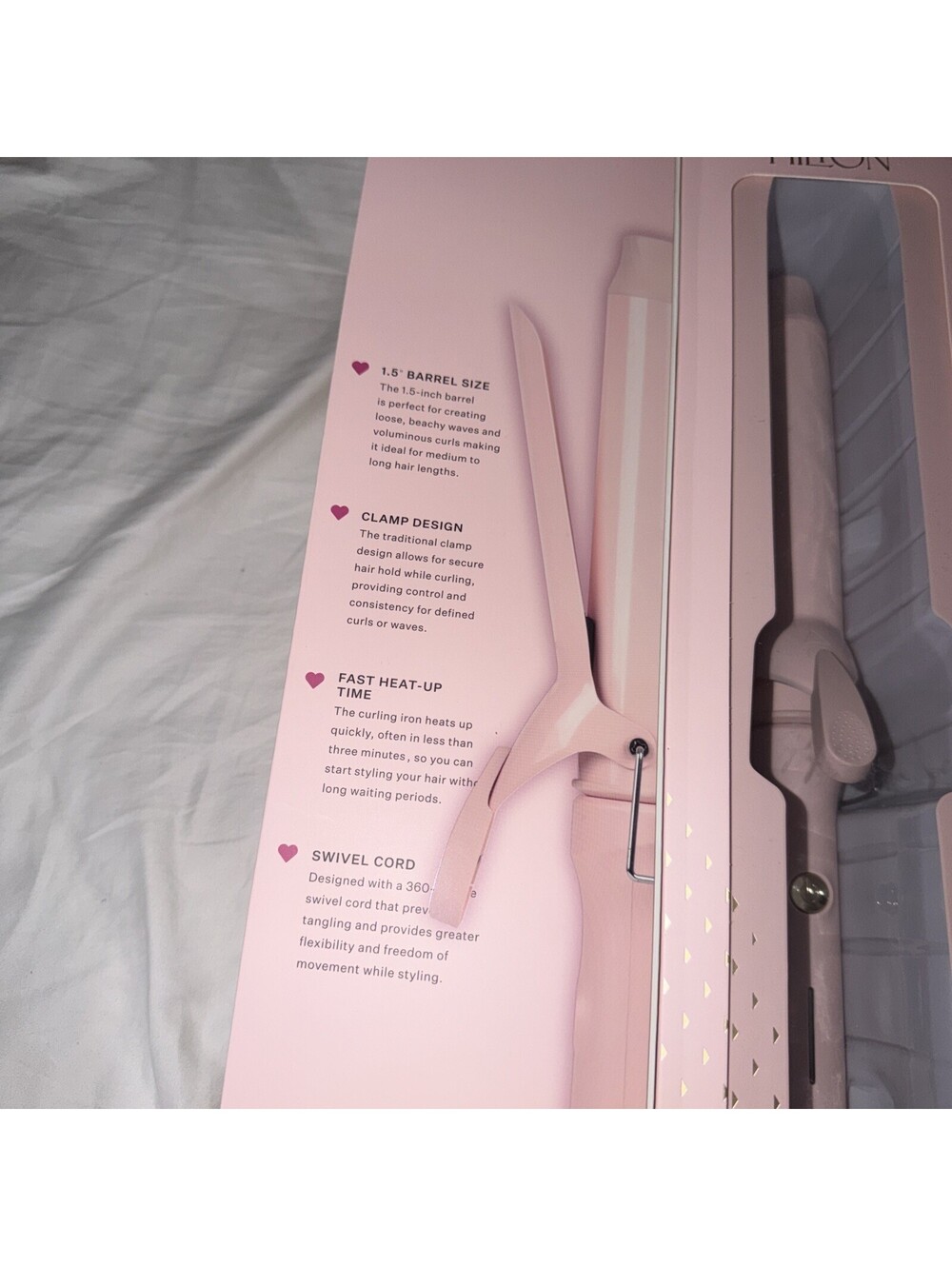 Paris Hilton pink 1.5 in curling iron ceramic coated barrel - Picture 4 of 8